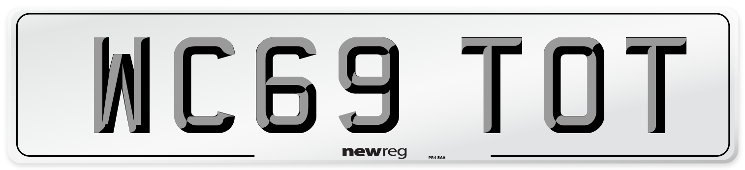 WC69 TOT Number Plate from New Reg